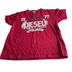 Diesel womens T-just T Shirt Deep Red L 26 W 20 SKU 5229