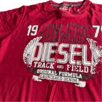 Diesel womens T-just T Shirt Deep Red L 26 W 20 SKU 5229