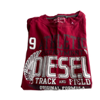 Diesel womens T-just T Shirt Deep Red L 26 W 20 SKU 5229