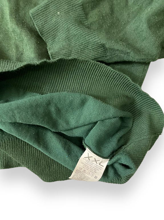 Vintage y2k LONG SLEEVE TURTLE NECK GREEN JUMPER SIZE 2XL