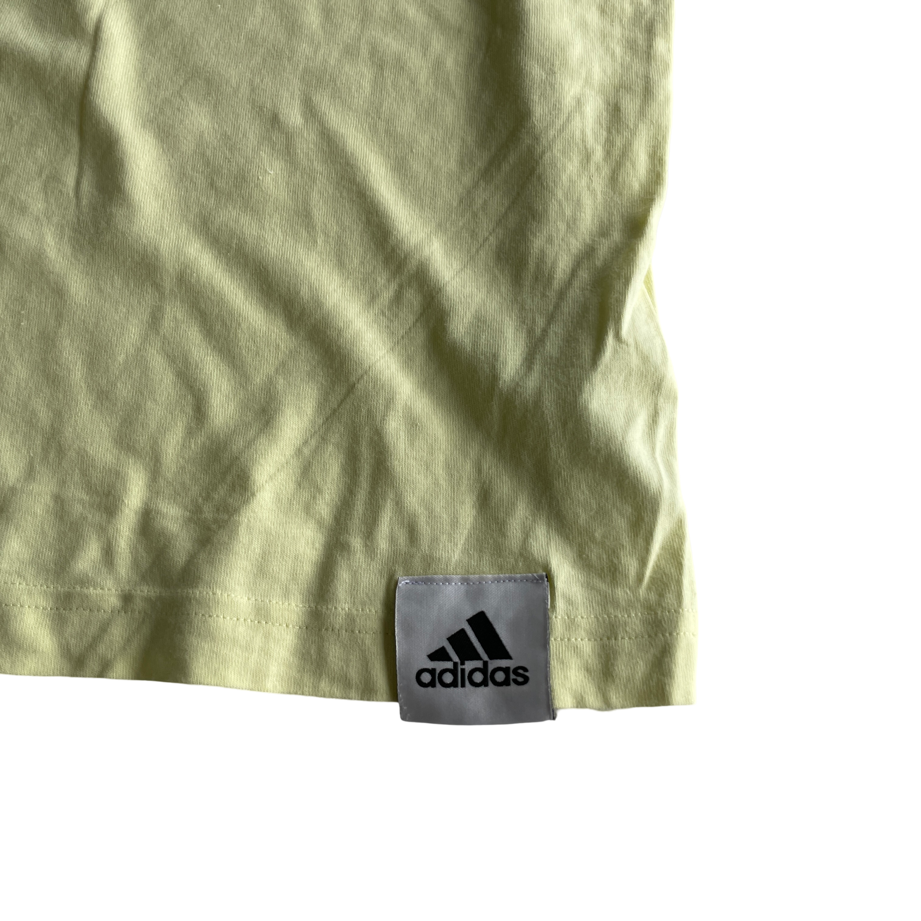 Vintage YELLOW adidas yellow T-shirt adidas Love Unites Graphic &nbsp;L 27 W 21 SKU 5230