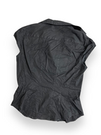 Rubynee Vintage y2k Women Solid black Sleeveless Shirt