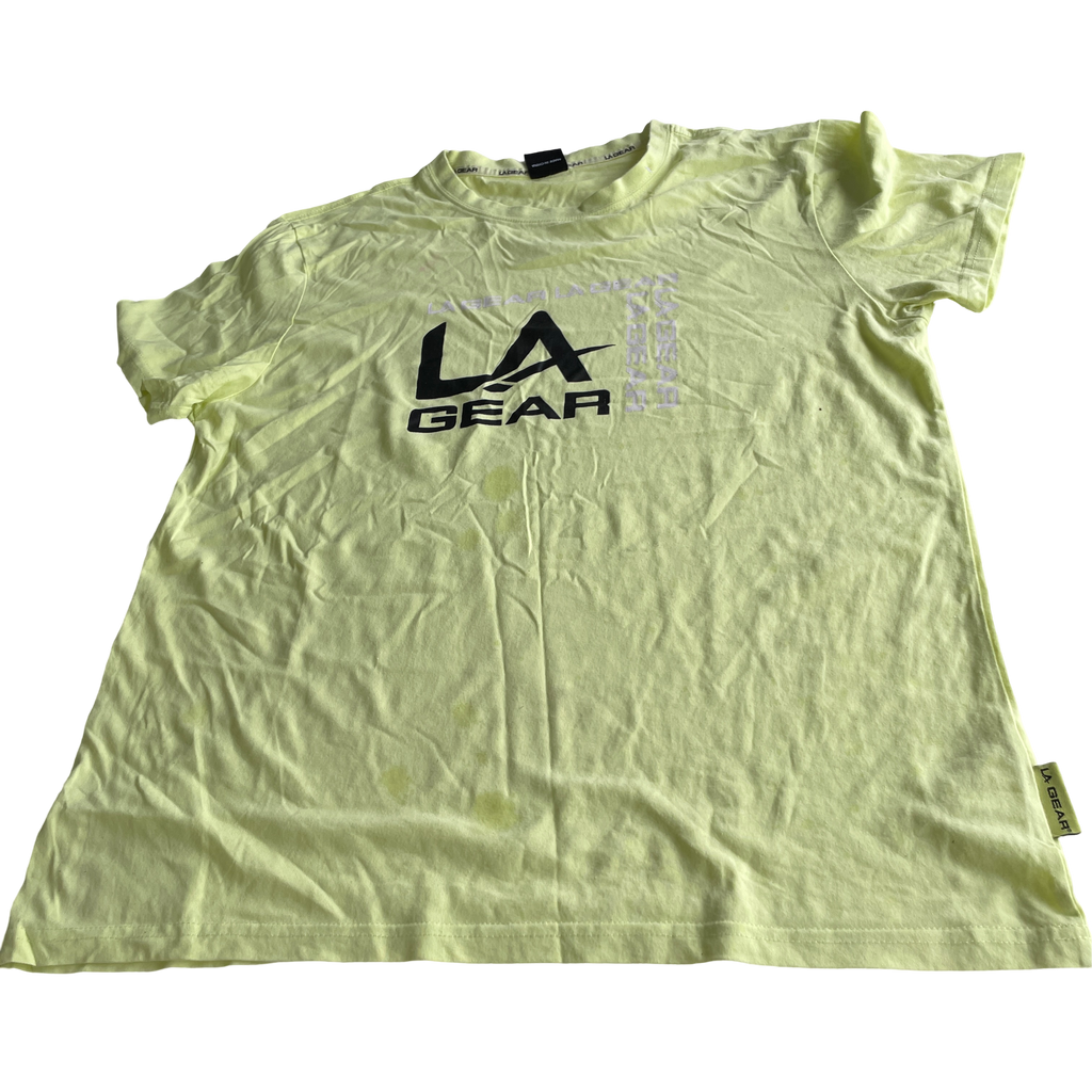 Vintage 90s LA Gear Brand Big Logo Spell Out Single Stitch Shirt
