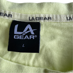 Vintage 90s LA Gear Brand Big Logo Spell Out Single Stitch Shirt SKU 5232