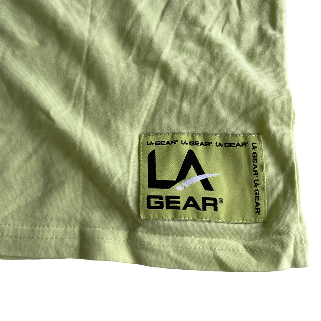 Vintage 90s LA Gear Brand Big Logo Spell Out Single Stitch Shirt SKU 5232
