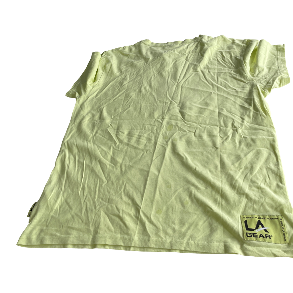 Vintage 90s LA Gear Brand Big Logo Spell Out Single Stitch Shirt SKU 5232