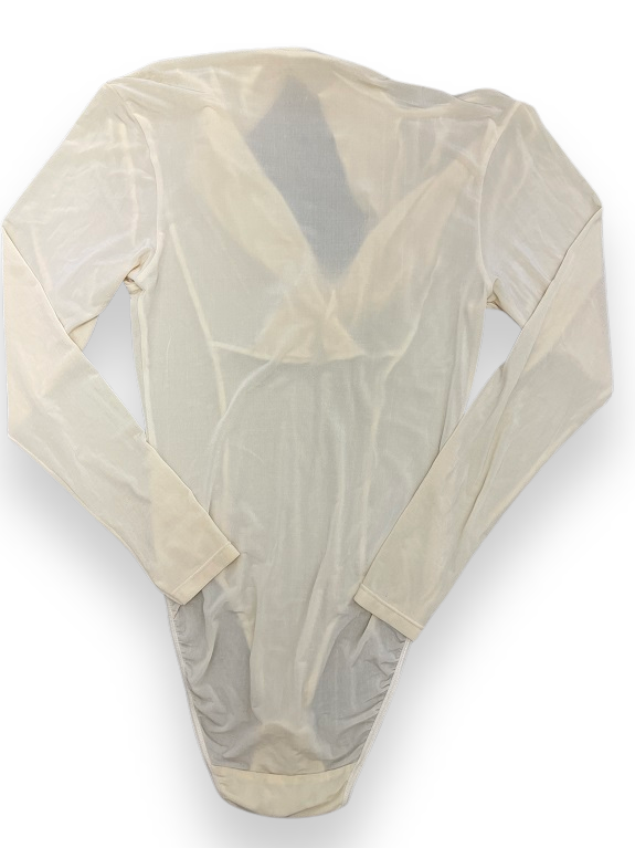 Rubynee Vintage y2k woolworth ladies twist cream body suit top