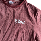 Vintage Diesel Design BROWN Tee T-shirt Streetwear Fits Size M L 29 W 19 SKU 5235