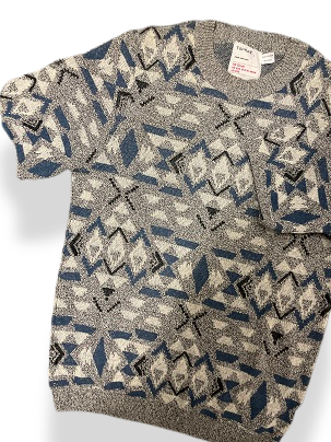 Rubynee Vintage y2k mens grey patterned sweatshirt
