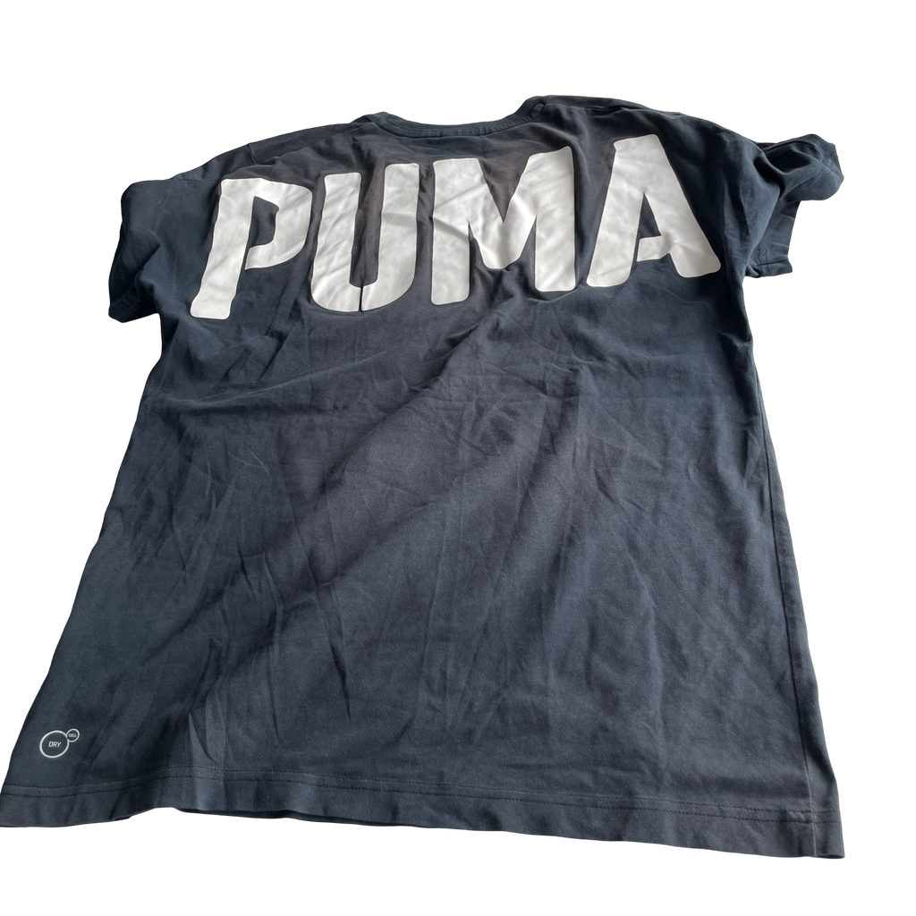 Puma Vintage Black Athleisure Tee Sz M L 29 W 20 SKU 5237