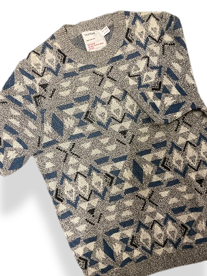 Rubynee Vintage y2k mens grey patterned sweatshirt