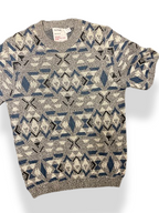 Rubynee Vintage y2k mens grey patterned sweatshirt