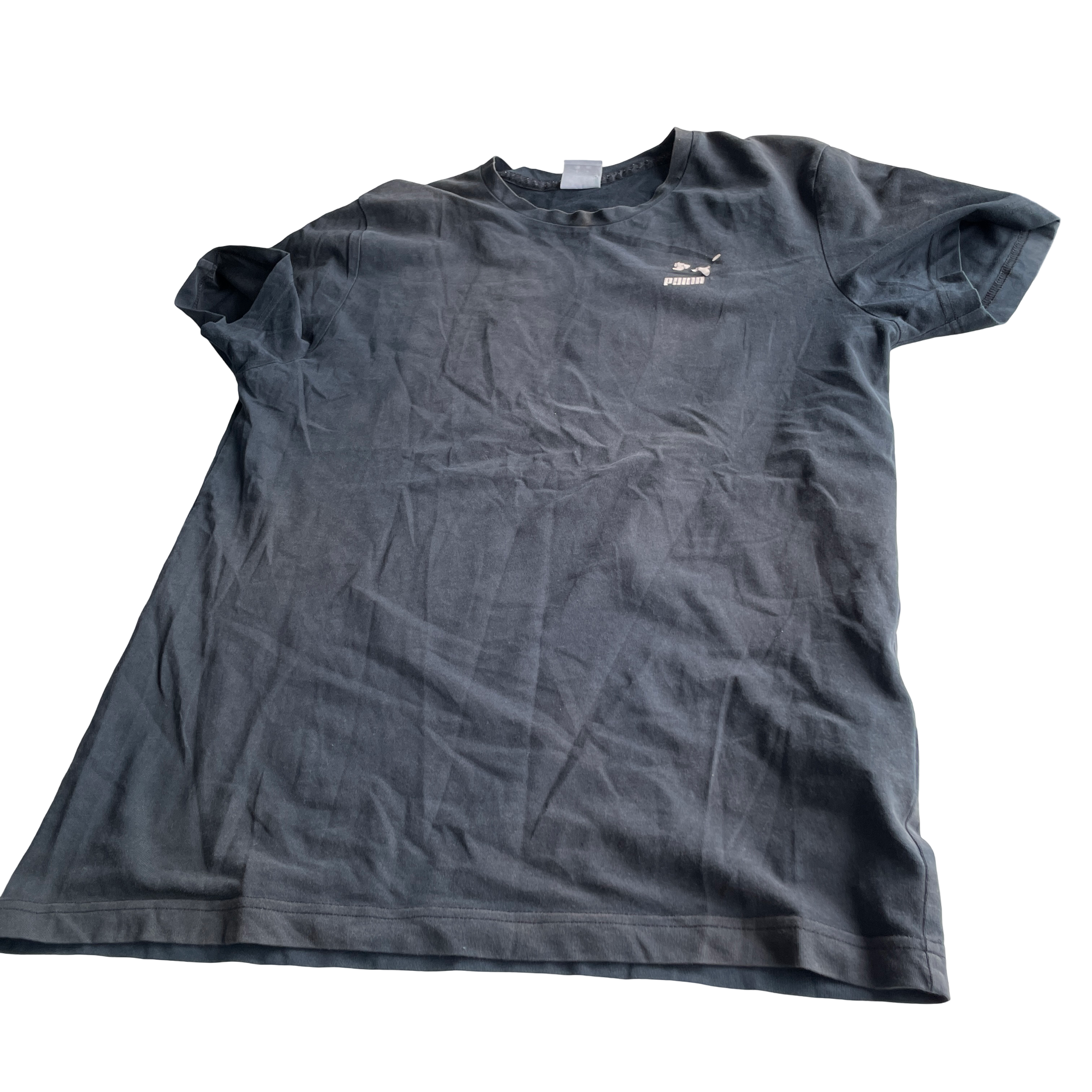 Puma Vintage Black Athleisure Tee Sz M L 29 W 20 SKU 5237