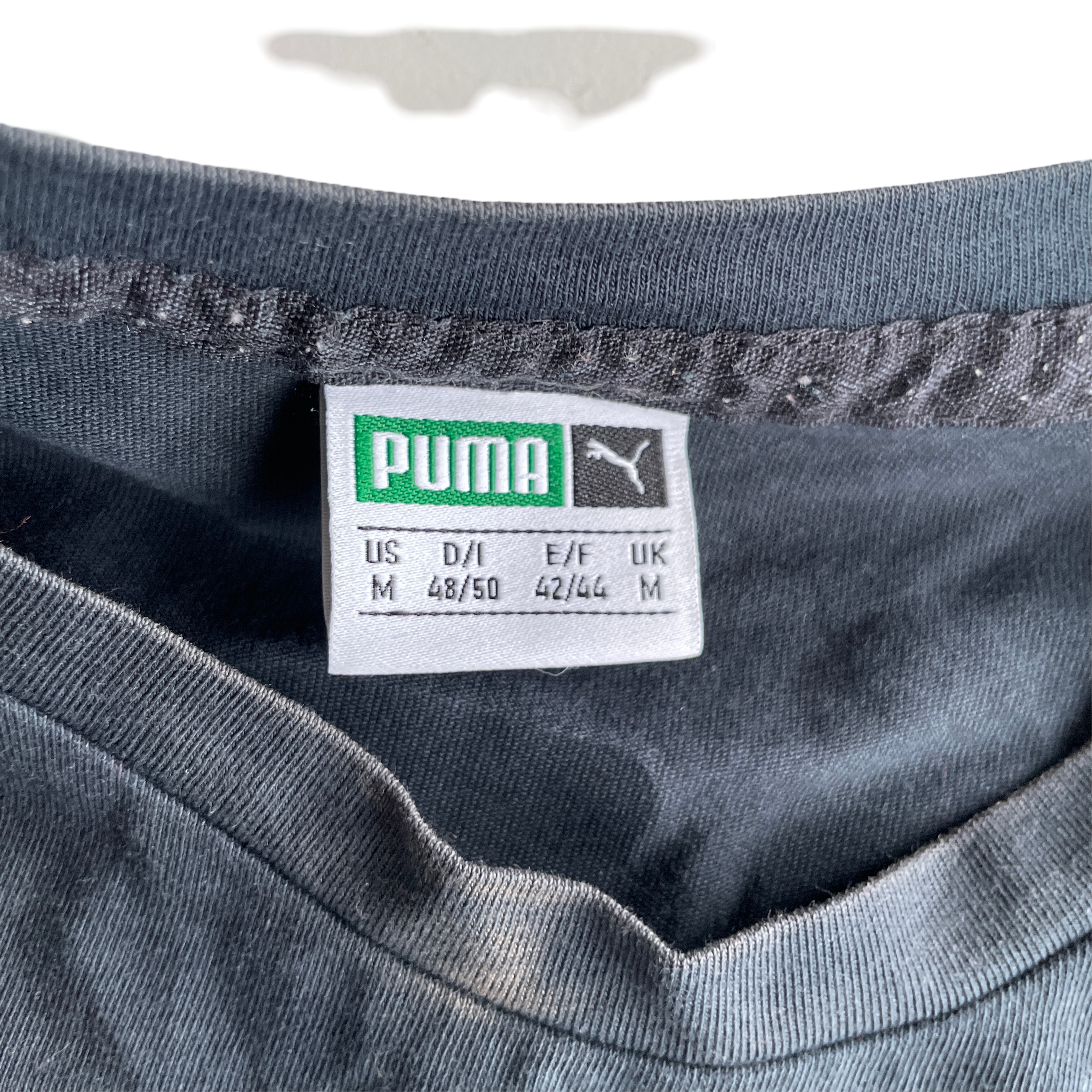 Puma Vintage Black Athleisure Tee Sz M L 29 W 20 SKU 5237