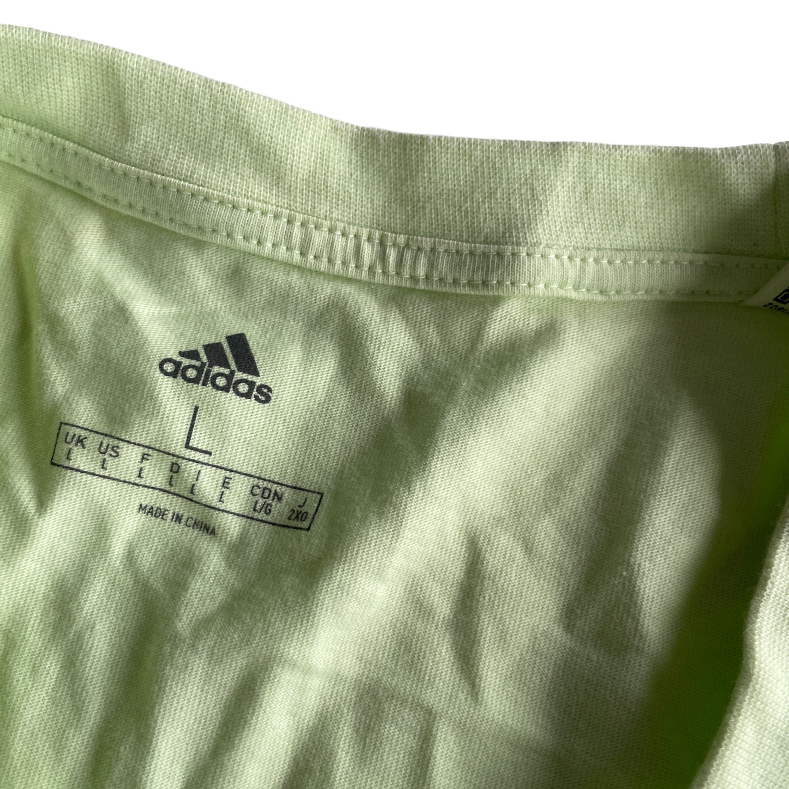 adidas T-Shirt mens in yellow L 30 W 20 SKU 5239