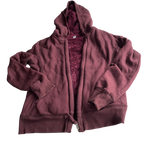  Vintage Y2K/2000s Faded Light Red Blank uniqlo Style Essential Zip Up Hoodie! fleece &nbsp;SKU 5242 L 25 W 18