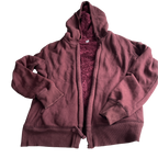Vintage Y2K/2000s Faded Light Red Blank uniqlo Style Essential Zip Up Hoodie! fleece SKU 5242 L 25 W 18