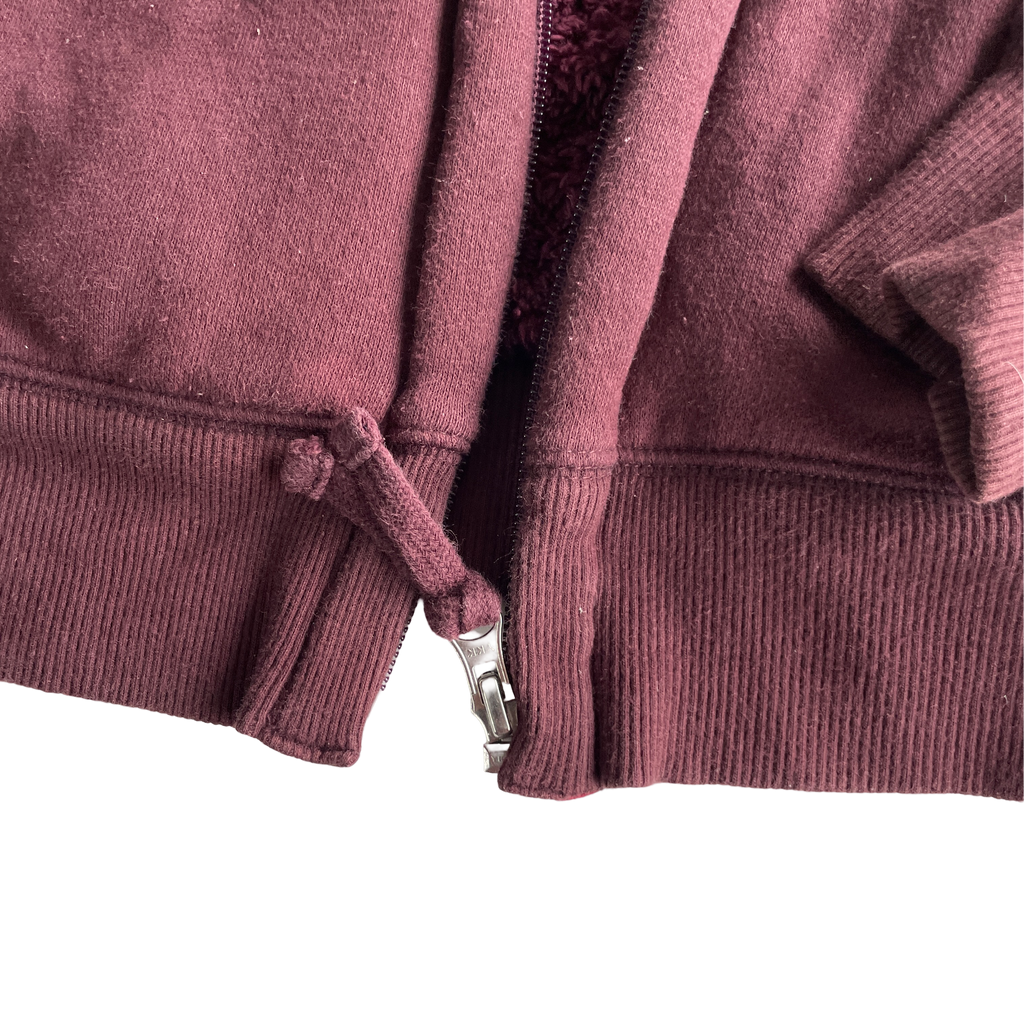 Vintage Y2K/2000s Faded Light Red Blank uniqlo Style Essential Zip Up Hoodie! fleece SKU 5242 L 25 W 18