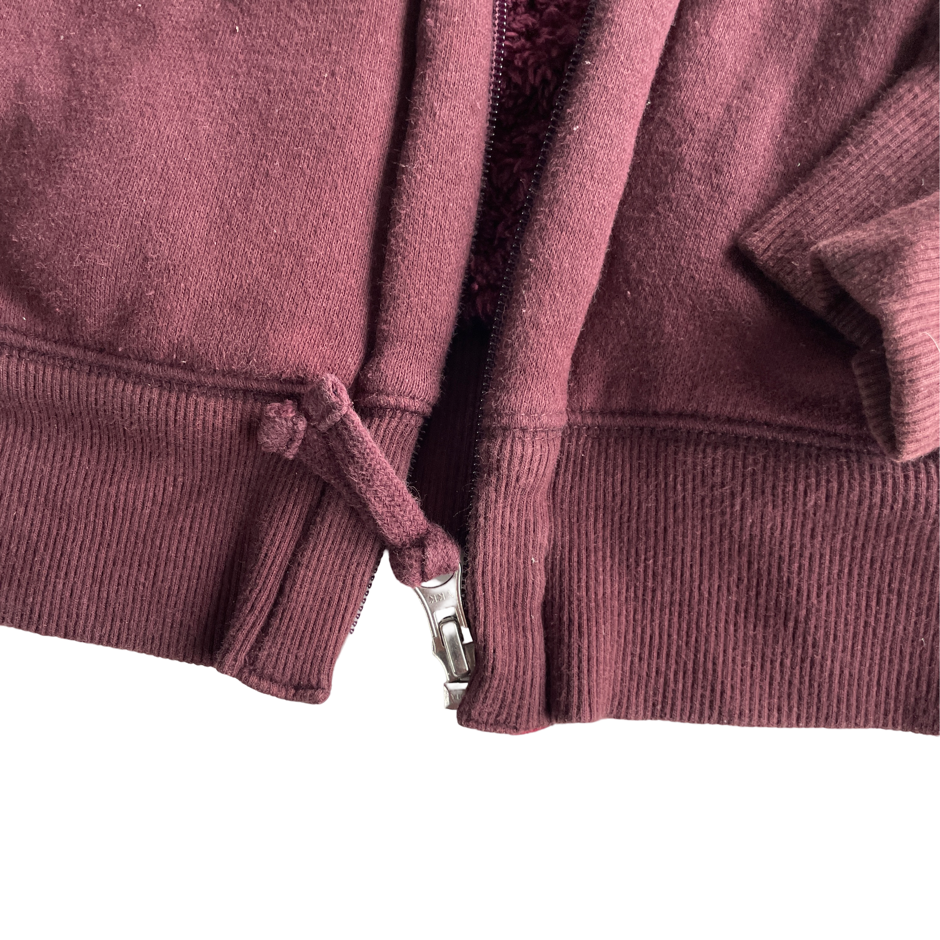 Vintage Y2K/2000s Faded Light Red Blank uniqlo Style Essential Zip Up Hoodie! fleece SKU 5242 L 25 W 18