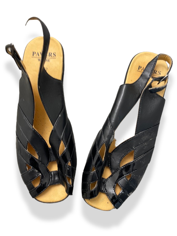 Rubynee Vintage y2k womens black leather sandal