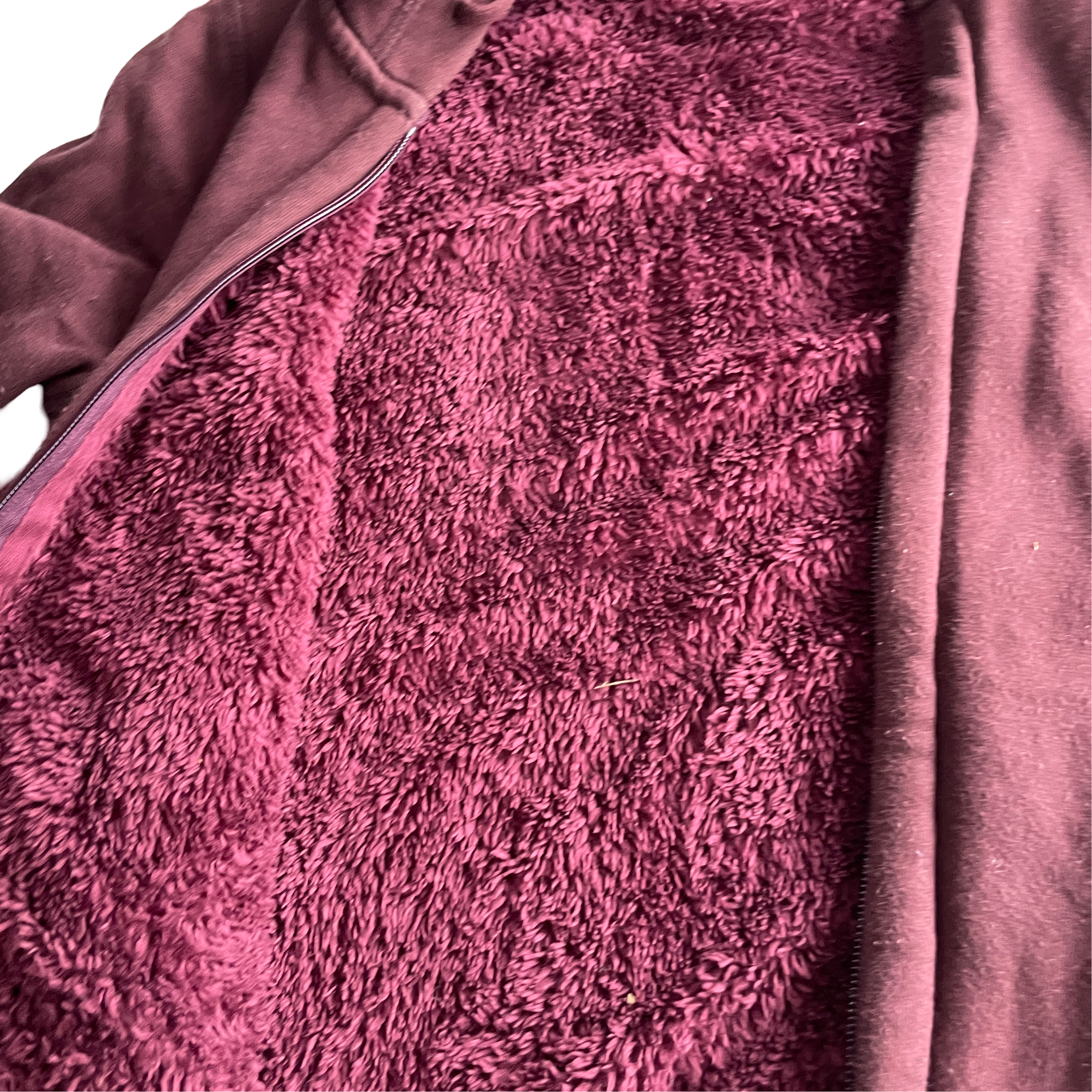 Vintage Y2K/2000s Faded Light Red Blank uniqlo Style Essential Zip Up Hoodie! fleece SKU 5242 L 25 W 18