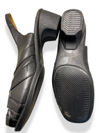 Rubynee Vintage y2k womens black leather sandal