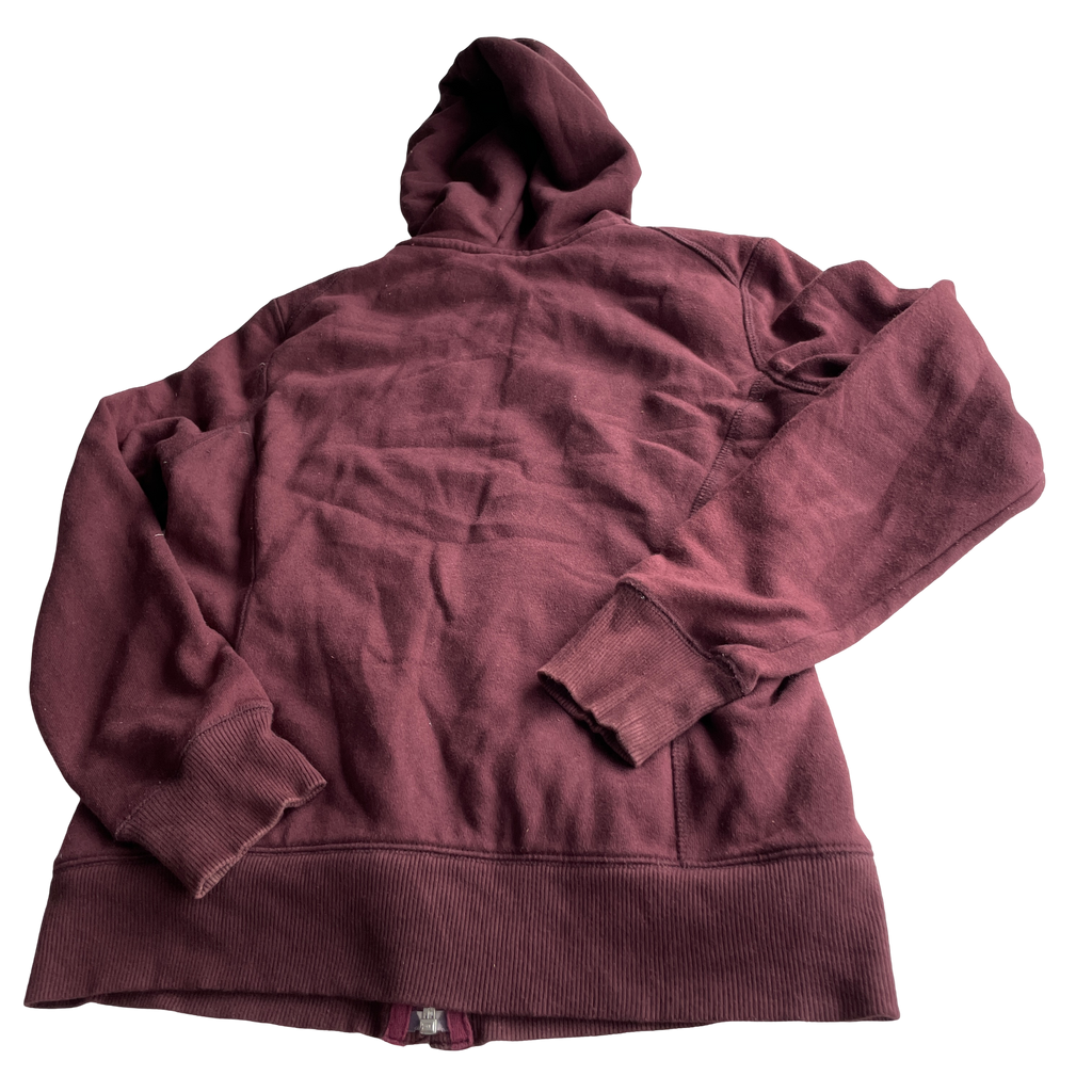 Vintage Y2K/2000s Faded Light Red Blank uniqlo Style Essential Zip Up Hoodie! fleece SKU 5242 L 25 W 18