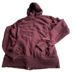 Vintage Y2K/2000s Faded Light Red Blank uniqlo Style Essential Zip Up Hoodie! fleece SKU 5242 L 25 W 18