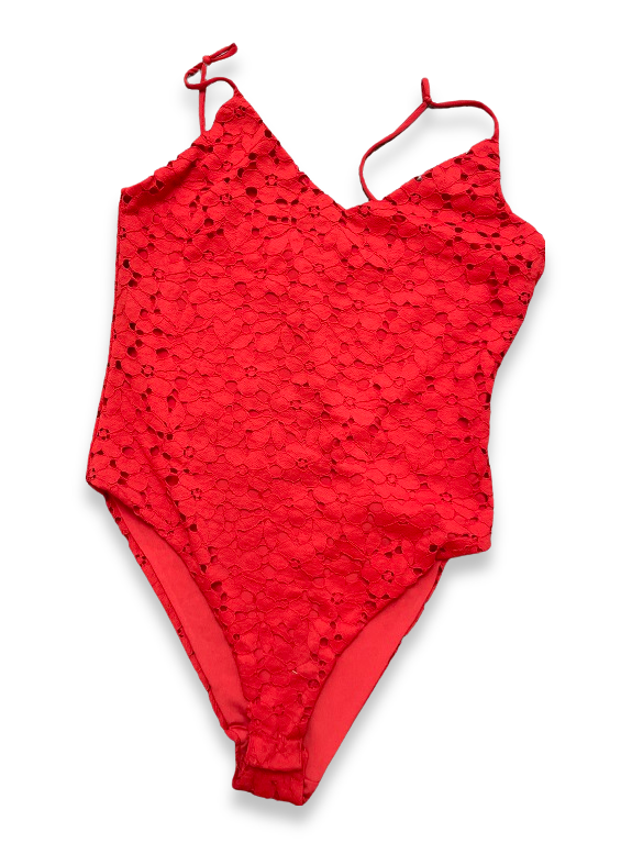 Rubynee Vintage y2k Primark Women's Red Bodysuit Size 8