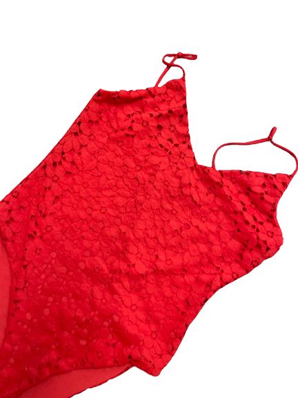 Rubynee Vintage y2k Primark Women's Red Bodysuit Size 8