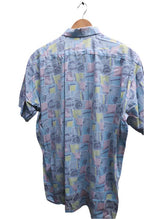 Vintage mens short sleeve summer multi large shirt