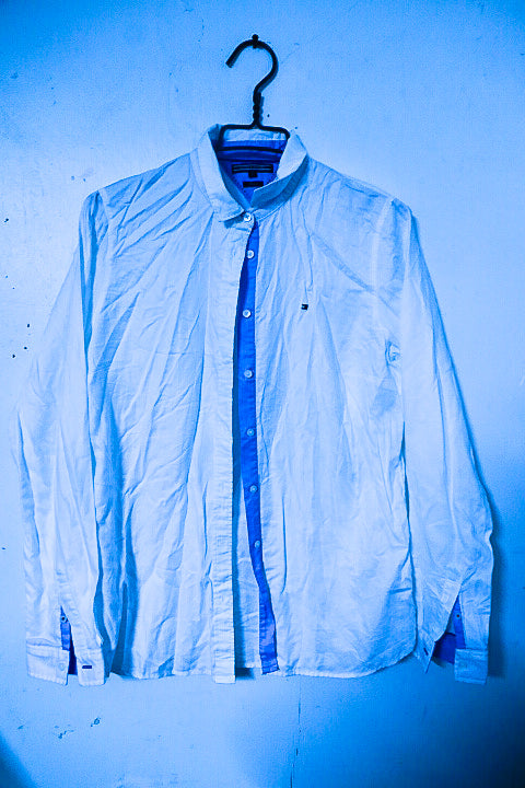 Vintage women white Tommy Hilfiger long sleeve shirt UK 10|L31 W20|SKU 6542