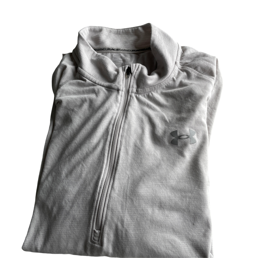 Vintage Under Armour Meridian Grey Quarter-Zip Jacket, Unisex Size M