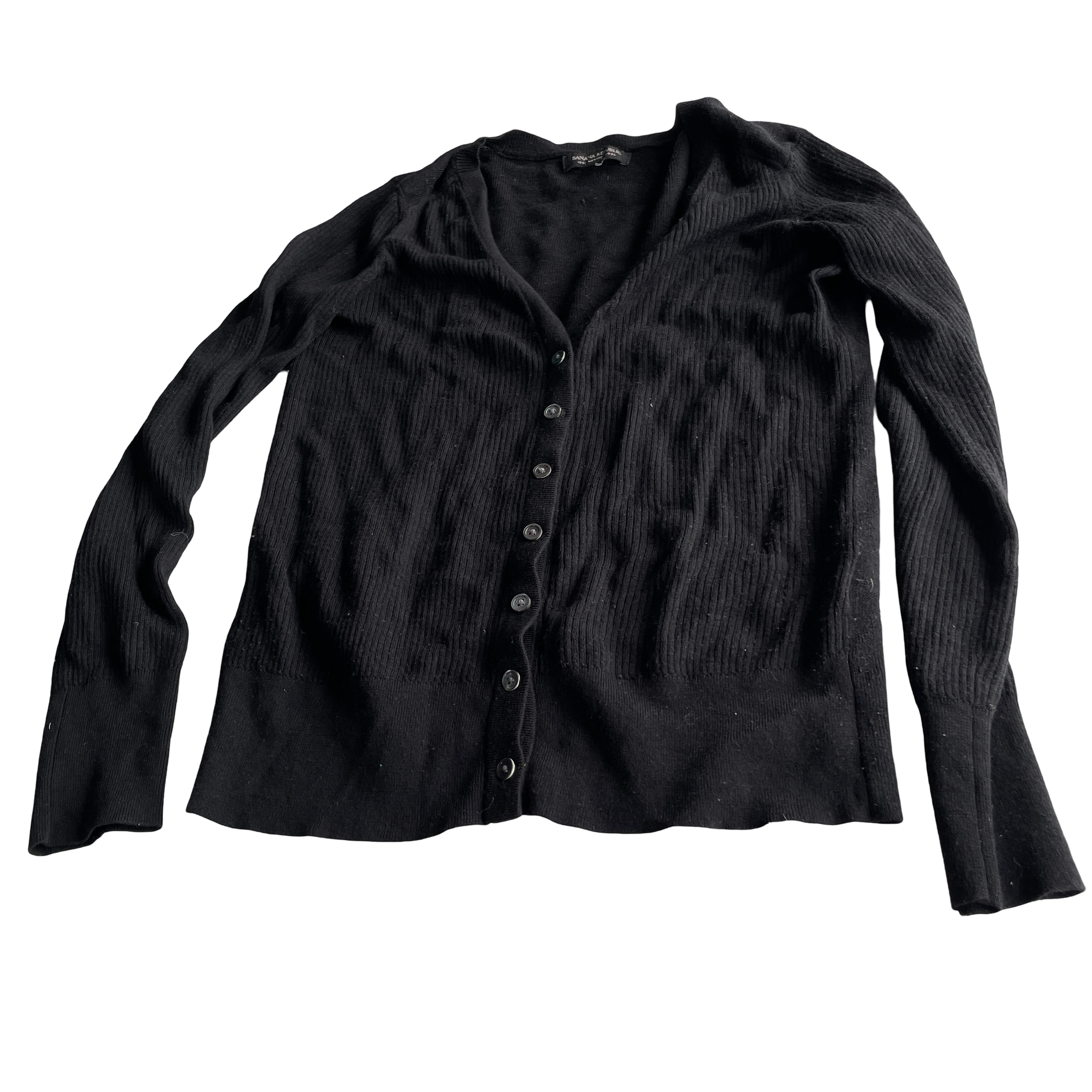 Banana republic Soft Touch V-Neck Cardigan with Gathered Shoulders