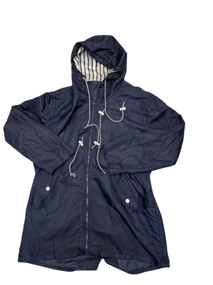 Rubynee Vintage y2k Navy blue lightweight waterproof raincoat hoodie
