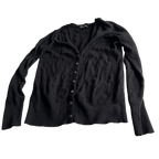 Banana republic Soft Touch V-Neck Cardigan with Gathered Shoulders