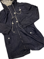 Rubynee Vintage y2k Navy blue lightweight waterproof raincoat hoodie