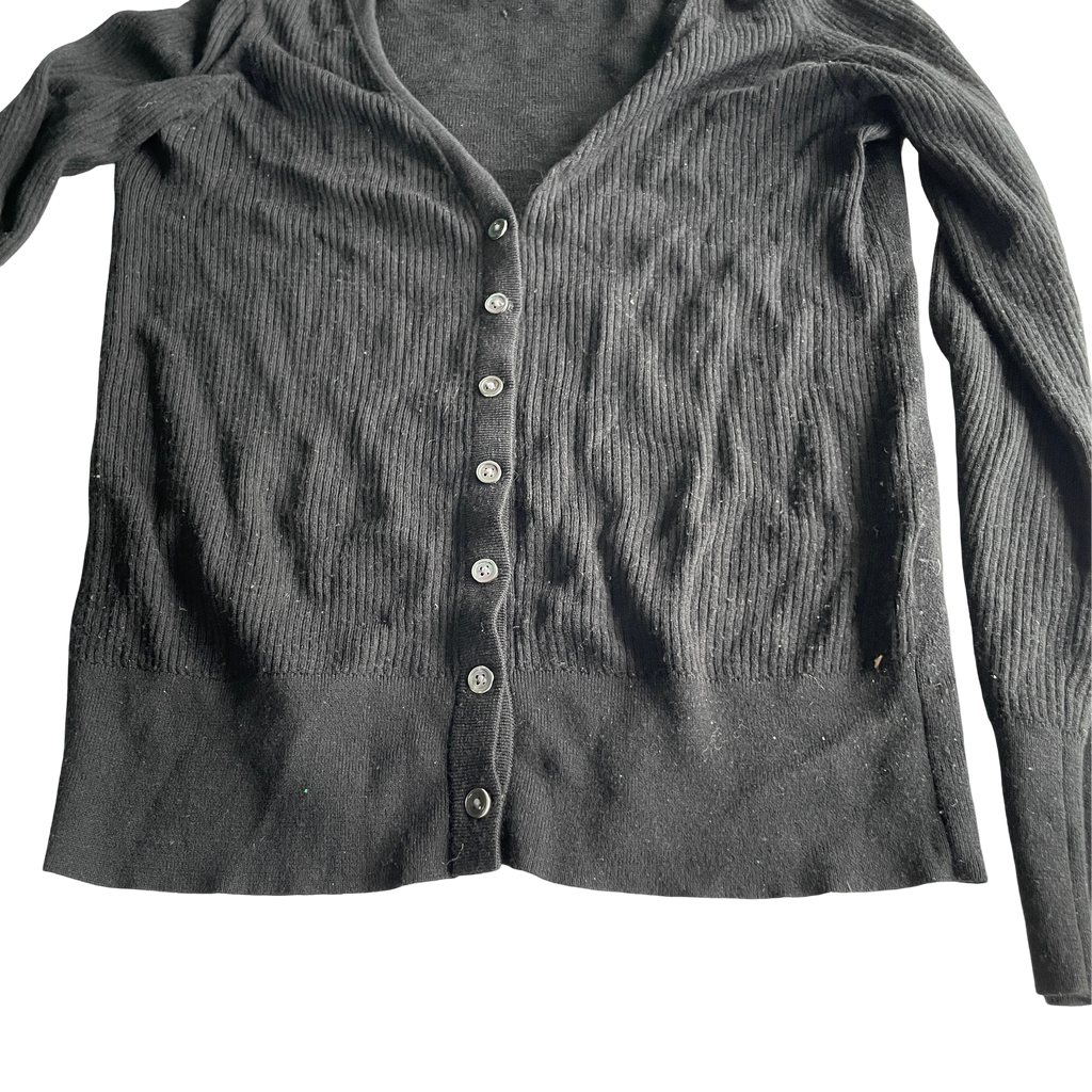 Banana republic Soft Touch V-Neck Cardigan with Gathered Shoulders