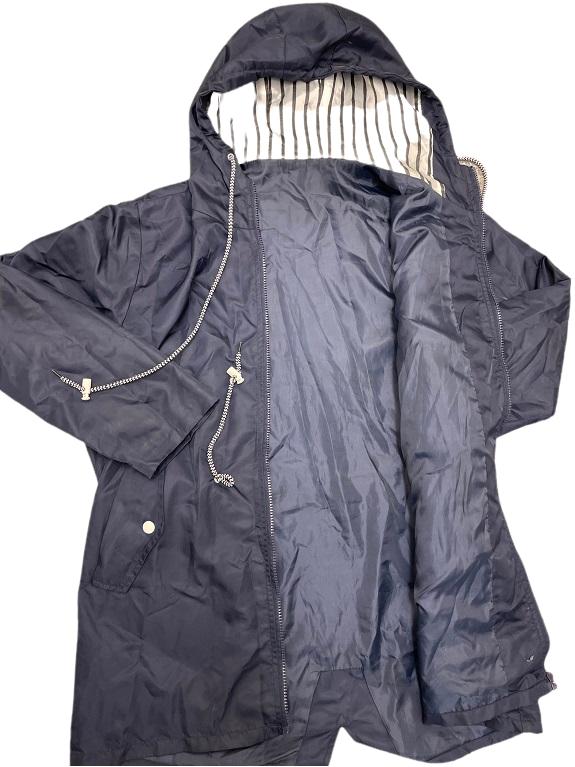 Rubynee Vintage y2k Navy blue lightweight waterproof raincoat hoodie