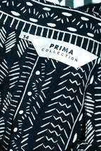 Vintage women Prima collection black stripe sleeveless viscose top size 14|SKU 6544