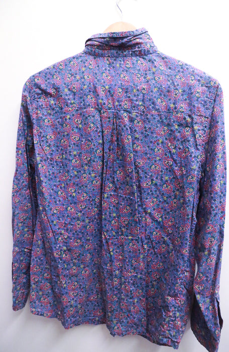 Vintage made in India purple abstract print fitted mens shirt