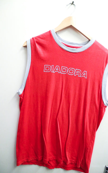 Vintage Diadora red tank top