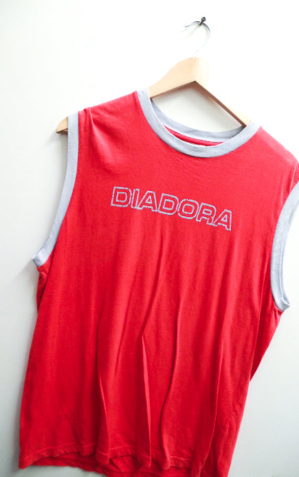 Vintage Diadora red tank top