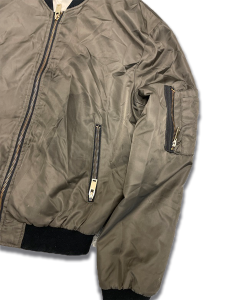 Rubynee Vintage khaki green bomber jacket size S