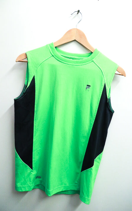 Vintage green Fila training tank top
