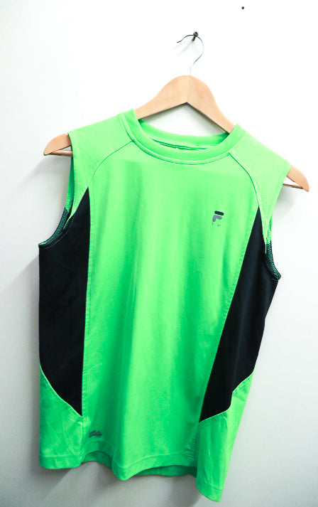 Vintage green Fila training tank top