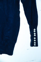 Vintage women Savida navy blue crew neck sweatshirt in S|L24 W17|SKU 6548
