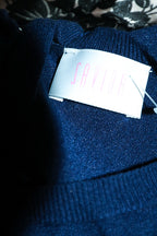 Vintage women Savida navy blue crew neck sweatshirt in S|L24 W17|SKU 6548