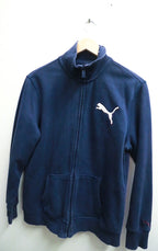 VINTAGE PUMA BASIC NAVY ZIP LARGE JACKET