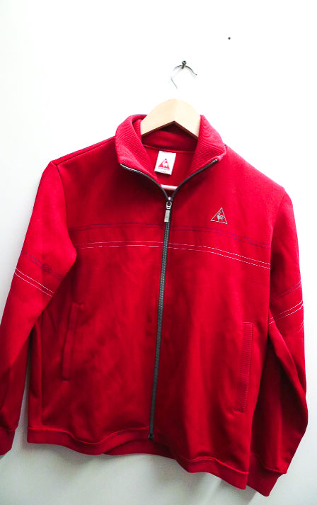 Vintage Lecoq Spotif womens red medium jacket
